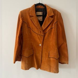 Phoenix USA Frontier Collection Vintage Suede Pigsplit Leather Jacket Size M